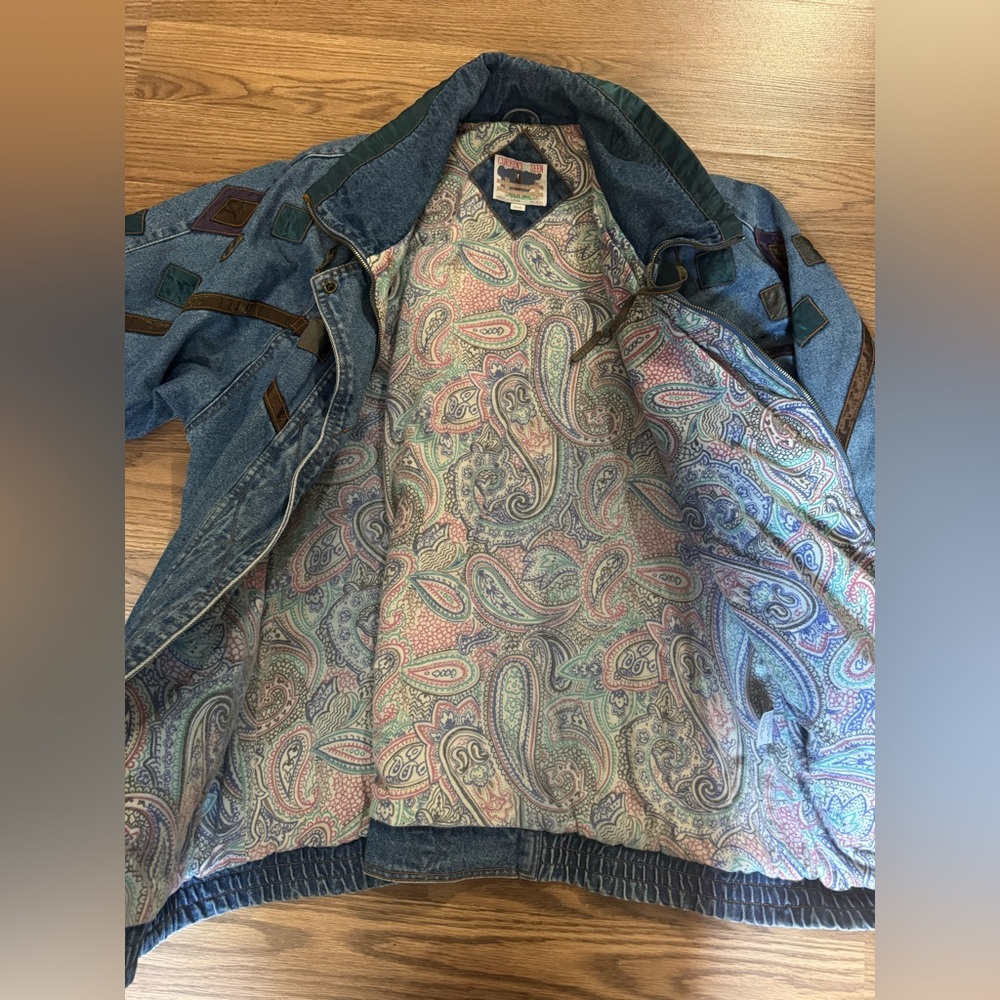 Vintage Current Seen denim patchwork jacket featu… - image 6